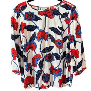 Boden long sleeve floral blouse US 8 dressy to casual office to brunch